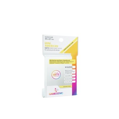 GAMEGENIC: Matte Mini American Card Sleeves (50) 44x67mm