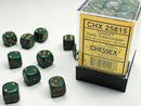 Chessex Dice: Opaque Dusty Green/Copper 36D6