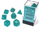 Chessex Dice: Borealis Teal/Gold Polyhedral 7-die Set