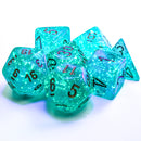 Chessex Dice: Borealis Teal/Gold Polyhedral 7-die Set