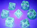 Chessex Dice: Borealis Teal/Gold Polyhedral 7-die Set