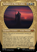 Saruman of Many Colors (Showcase) (LTR-328) (Borderless) [The Lord of the Rings: Tales of Middle-earth] Foil
