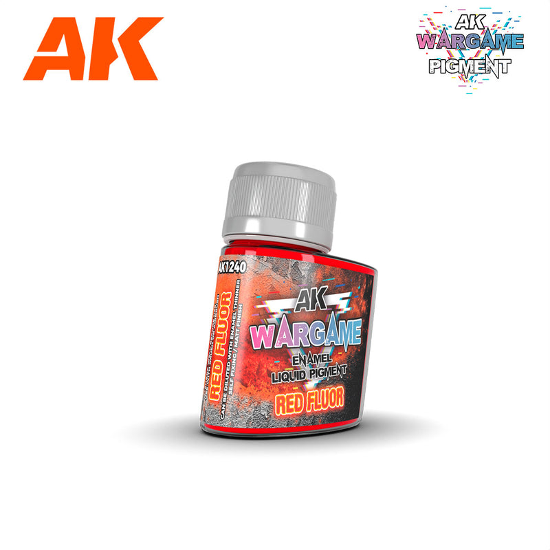 AK1240: Red Fluor Enamel Liquid Pigment