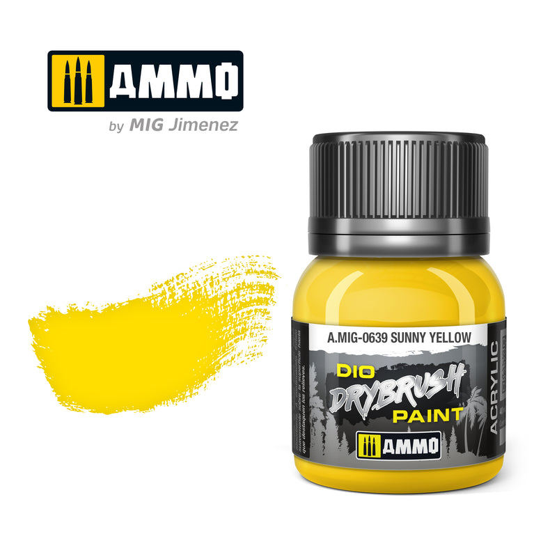 Ammo Mig: 0639 Sunny Yellow Dio Drybrush