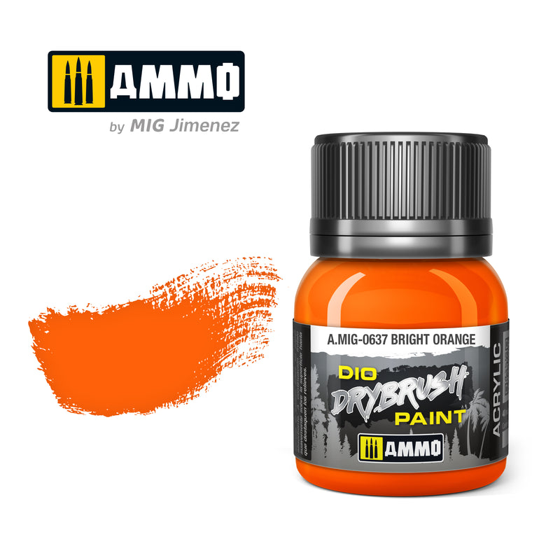 Ammo Mig: 0637 Bright Orange Dio Drybrush