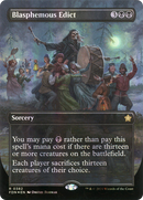 Blasphemous Edict (Borderless) (Mana Foil) (FDN-382) [Foundations] Foil