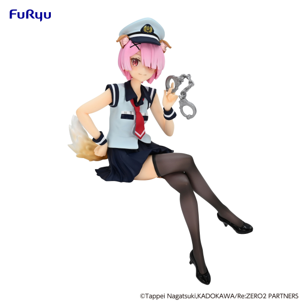 Re:ZERO: Ram (Police Officer Cap w/ Dog Ears) Noodle Stopper Figure