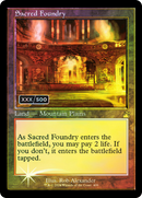 Sacred Foundry (Retro Frame) (Serial Numbered) (RVR-409) [Ravnica Remastered] Foil