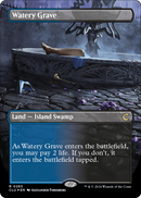 Watery Grave (Borderless) (CLU-283) [Ravnica: Clue Edition] Foil
