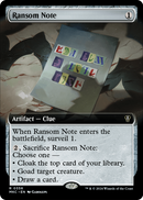 Ransom Note (MKC-358) (Extended Art) [Murders at Karlov Manor Commander]