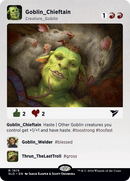 Goblin Chieftain (SLD-1615) (Borderless) [Secret Lair Drop] Foil