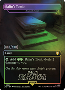 Balin's Tomb - Ancient Tomb (Serial Numbered) (LTC-387) (Borderless) [Tales of Middle-earth Commander] Foil