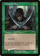 Llanowar Elves (Retro Frame) (MEDIA-001) [Dominaria United Promos] Foil