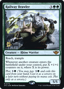Railway Brawler (PRE-175) [Outlaws of Thunder Junction Promos] Foil