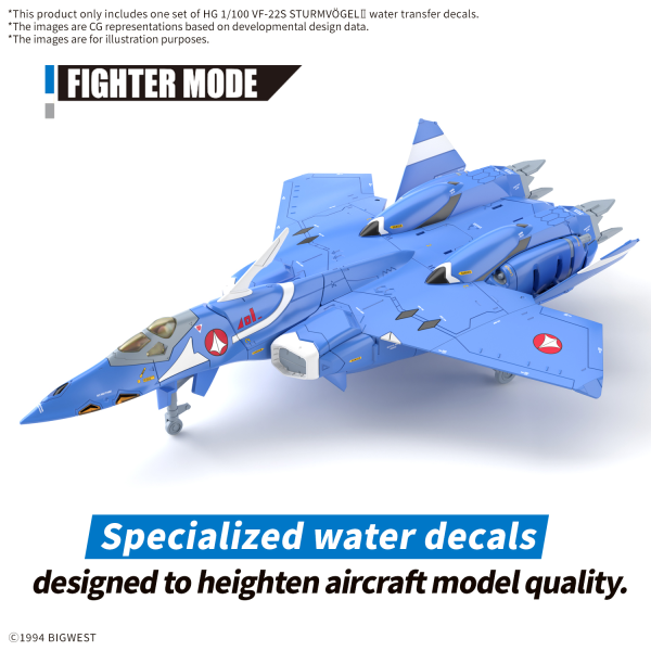 Macross: HG VF-22S Sturmvogel II Decals [Mar 2025]