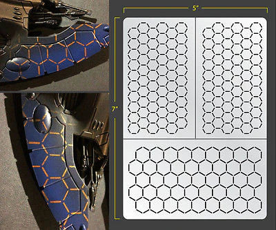 Fallout Hobbies: Inversed Hex Mesh Vinyl Stencil