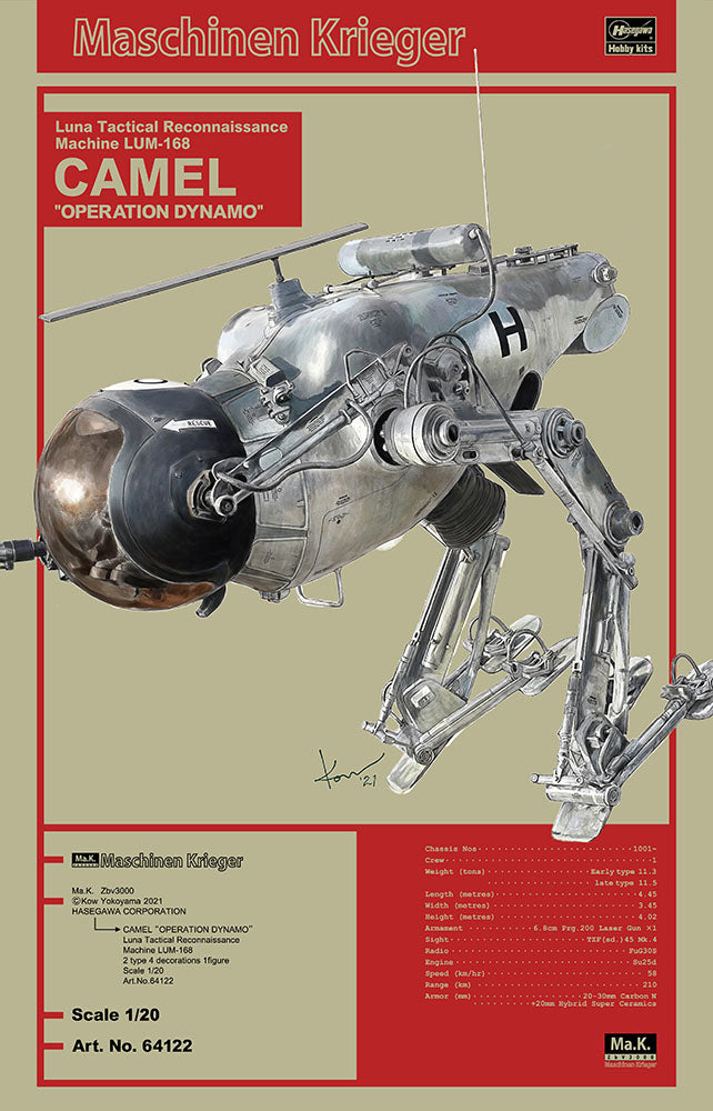 Maschinen Krieger: Ma.K. LUM-168 Caml 'Operation Dynamo' 1/20 Scale Model Kit