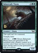 Balustrade Wurm (PRE-168) [Duskmourn: House of Horror Promos] Foil