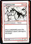Lightning Colt (No PW Symbol) (CMB1-057) [Mystery Booster Playtest Cards 2021]