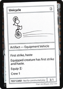 Unicycle (No PW Symbol) (CMB1-110) [Mystery Booster Playtest Cards 2021]