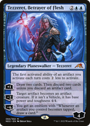Tezzeret, Betrayer of Flesh (NEO-084) [Kamigawa: Neon Dynasty] Foil