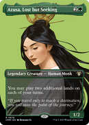 Azusa, Lost but Seeking (Borderless) (CMM-679) [Commander Masters] Foil