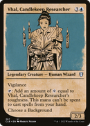 Vhal, Candlekeep Researcher (Showcase) (CLB-387) [Commander Legends: Battle for Baldur's Gate] Foil