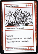 Siege Elemental (CMB1-064) [Mystery Booster Playtest Cards 2021]