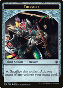Dinosaur // Treasure (011) Token (FNM-011) [Friday Night Magic 2017] Foil