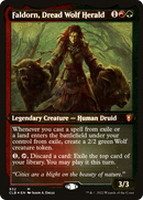 Faldorn, Dread Wolf Herald (Display Commander) - Thick Stock (CLB-932) [Commander Legends: Battle for Baldur's Gate] Foil
