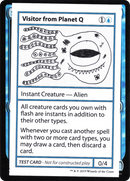 Visitor from Planet Q (No PW Symbol) (CMB1-033) [Mystery Booster Playtest Cards 2021]