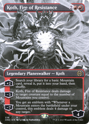 Koth, Fire of Resistance (Borderless) (ONE-338) (Showcase) [Phyrexia: All Will Be One] Foil