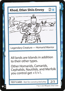 Khod, Etlan Shiis Envoy (CMB1-024) [Mystery Booster Playtest Cards 2019]