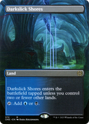 Darkslick Shores (Borderless) (ONE-372) [Phyrexia: All Will Be One] Foil
