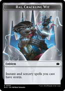 Emblem - Ral, Crackling Wit (BLB-030) [Bloomburrow Tokens]