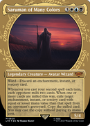 Saruman of Many Colors (Showcase) (Surge Foil) (LTR-820) (Borderless) [The Lord of the Rings: Tales of Middle-earth] Foil