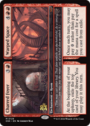 Charred Foyer // Warped Space (PRE-129) [Duskmourn: House of Horror Promos] Foil