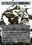 Skrelv, Defector Mite (Showcase) (Step-and-Compleat Foil) (ONE-427) (Borderless) [Phyrexia: All Will Be One] Foil