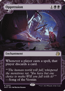 Oppression (WOT-032) (Showcase) (Borderless) [Wilds of Eldraine: Enchanting Tales] Foil