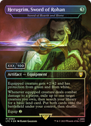 Herugrim, Sword of Rohan - Sword of Hearth and Home (Serial Numbered) (LTC-384) (Borderless) [Tales of Middle-earth Commander] Foil