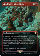 Gimli's Reckless Might (Borderless) (LTC-494) [Tales of Middle-earth Commander] Foil