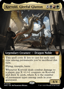 Korvold, Gleeful Glutton (Extended Art) (WOC-038) [Wilds of Eldraine Commander]