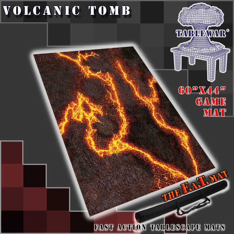 F.A.T. Mats: 'Volcanic Tomb' 44x60 Gaming Mat