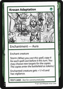 Krosan Adaptation (No PW Symbol) (CMB1-080) [Mystery Booster Playtest Cards 2021]