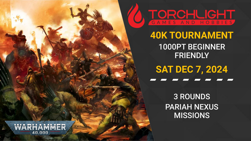 40K Tournament Ticket: Sat, Dec 7 (1000pts)