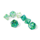 Chessex Dice: Borealis Kelp/Light Green 7-Die Set