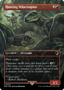 Hunting Velociraptor (Borderless) (Emblem) (REX-030) [Jurassic World Collection] Foil