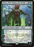 Nissa, Who Shakes the World (PPELD-169P) [Promo Pack: War of the Spark Promos] Foil