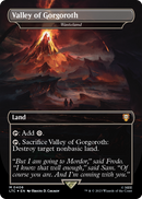 Valley of Gorgoroth - Wasteland (Surge Foil) (LTC-406) (Borderless) [Tales of Middle-earth Commander] Foil