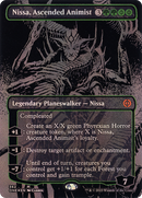 Nissa, Ascended Animist (Oil Slick Raised Foil) (ONE-362) (Borderless) [Phyrexia: All Will Be One] Foil